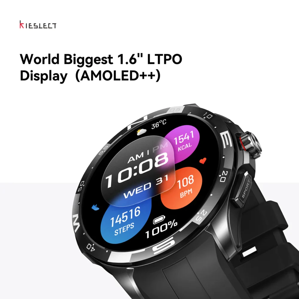 Kieslect Actor Smartwatch with GPS+5ATM and Stunning Ceramic Bezel - Image 2