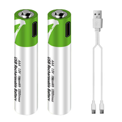 2 Batterie Rechargeable USB Průmyls AAA